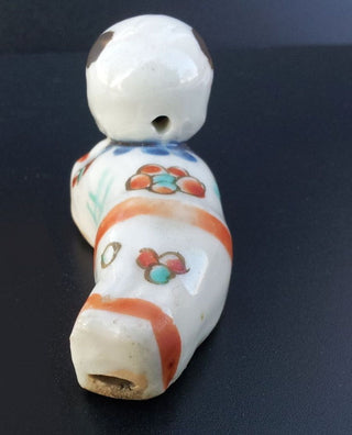 [Japanese Art] Antique Porcelain Whistle